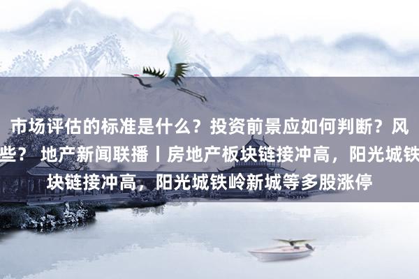 市场评估的标准是什么？投资前景应如何判断？风险分析的步骤有哪些？ 地产新闻联播丨房地产板块链接冲高，阳光城铁岭新城等多股涨停