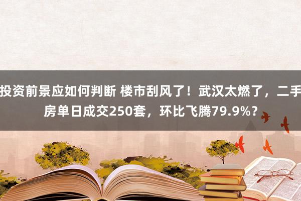 投资前景应如何判断 楼市刮风了！武汉太燃了，二手房单日成交250套，环比飞腾79.9%？