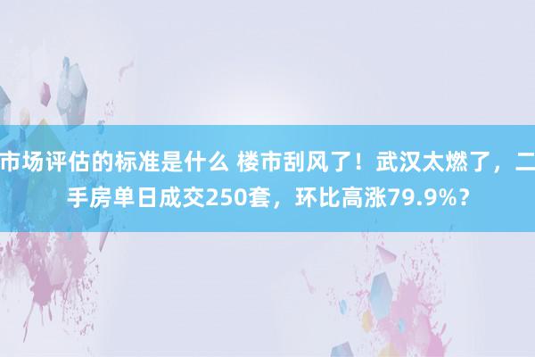 市场评估的标准是什么 楼市刮风了！武汉太燃了，二手房单日成交250套，环比高涨79.9%？