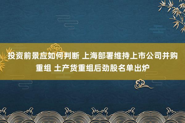 投资前景应如何判断 上海部署维持上市公司并购重组 土产货重组后劲股名单出炉