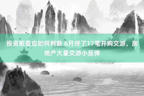 投资前景应如何判断 6月终了17笔并购交游，房地产大量交游小反弹