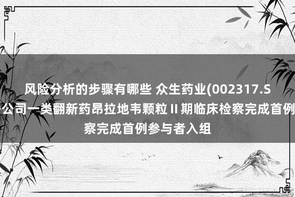 风险分析的步骤有哪些 众生药业(002317.SZ)：控股子公司一类翻新药昂拉地韦颗粒Ⅱ期临床检察完成首例参与者入组