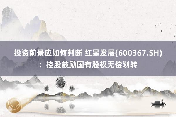 投资前景应如何判断 红星发展(600367.SH)：控股鼓励国有股权无偿划转