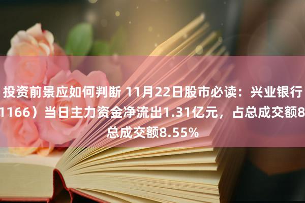 投资前景应如何判断 11月22日股市必读：兴业银行（601166）当日主力资金净流出1.31亿元，占总成交额8.55%