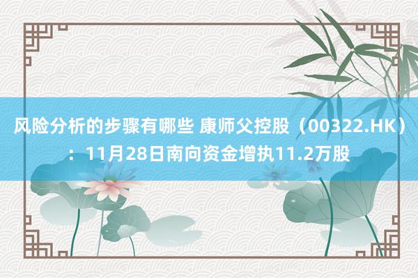 风险分析的步骤有哪些 康师父控股（00322.HK）：11月28日南向资金增执11.2万股