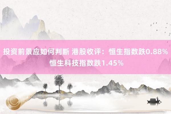 投资前景应如何判断 港股收评：恒生指数跌0.88% 恒生科技指数跌1.45%