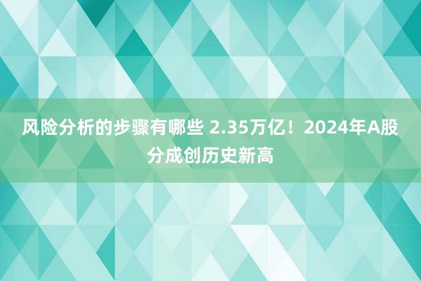 风险分析的步骤有哪些 2.35万亿！2024年A股分成创历史新高