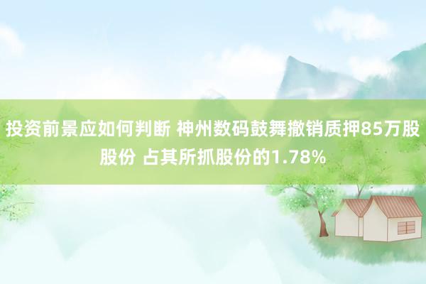 投资前景应如何判断 神州数码鼓舞撤销质押85万股股份 占其所抓股份的1.78%