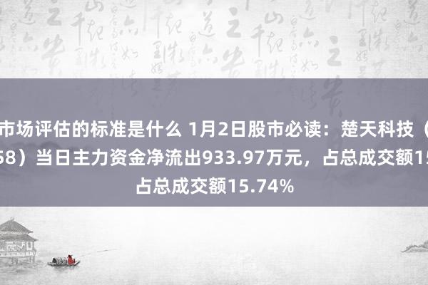 市场评估的标准是什么 1月2日股市必读：楚天科技（300358）当日主力资金净流出933.97万元，占总成交额15.74%