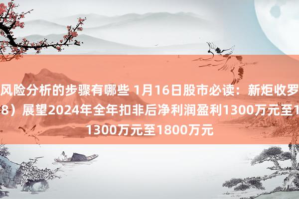 风险分析的步骤有哪些 1月16日股市必读：新炬收罗（605398）展望2024年全年扣非后净利润盈利1300万元至1800万元