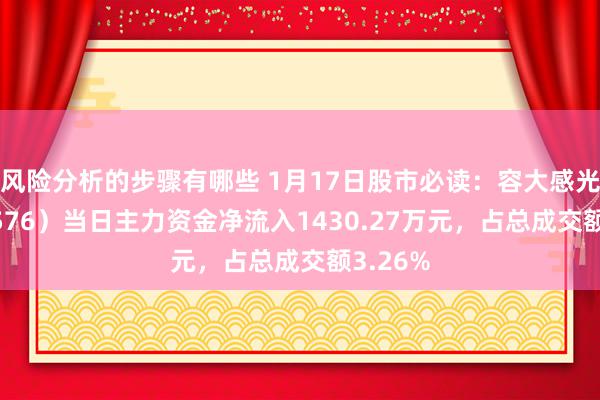 风险分析的步骤有哪些 1月17日股市必读：容大感光（300576）当日主力资金净流入1430.27万元，占总成交额3.26%