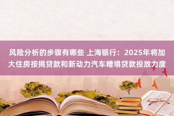 风险分析的步骤有哪些 上海银行：2025年将加大住房按揭贷款和新动力汽车糟塌贷款投放力度