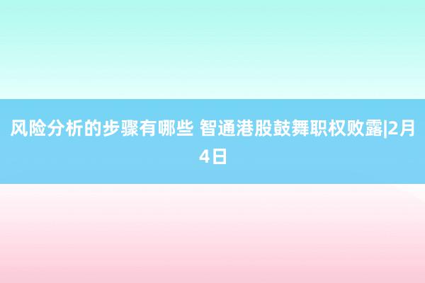 风险分析的步骤有哪些 智通港股鼓舞职权败露|2月4日