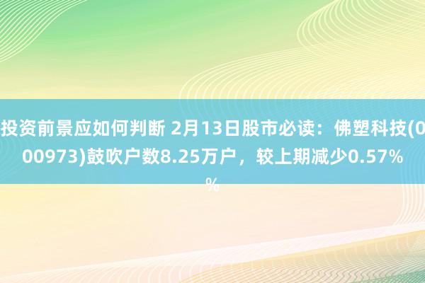 投资前景应如何判断 2月13日股市必读：佛塑科技(000973)鼓吹户数8.25万户，较上期减少0.57%