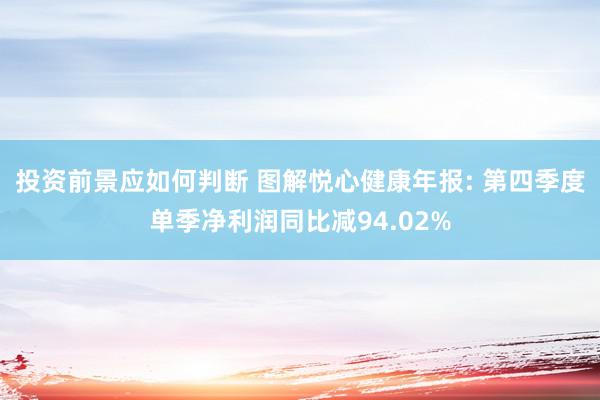 投资前景应如何判断 图解悦心健康年报: 第四季度单季净利润同比减94.02%