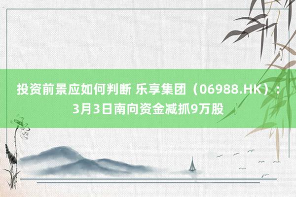 投资前景应如何判断 乐享集团（06988.HK）：3月3日南向资金减抓9万股