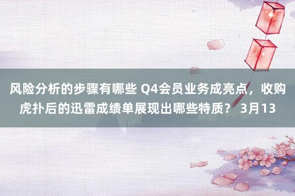 风险分析的步骤有哪些 Q4会员业务成亮点，收购虎扑后的迅雷成绩单展现出哪些特质？ 3月13