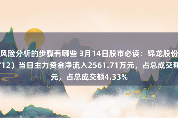 风险分析的步骤有哪些 3月14日股市必读：锦龙股份（000712）当日主力资金净流入2561.71万元，占总成交额4.33%